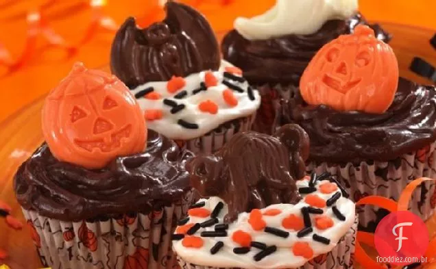 Cupcakes De Banana-Fudge Assustadores