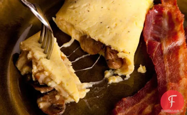 Omelete de cogumelos e Fontina