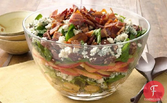 Em Camadas Maple Bacon Bruxelas Salada