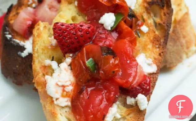 Morango Grelhado-Bruschetta De Tomate