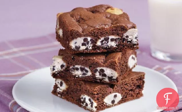 Biscoitos e creme bolo mistura Brownies