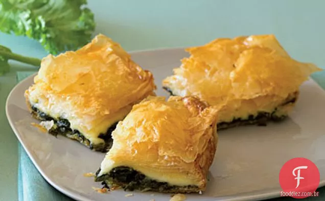 Torta de mostarda verde e Fontina Filo