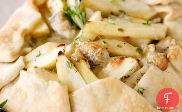 Pêra rústica e Torta De Queijo Azul