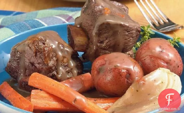 Jantar De Costela Curta De Fogão Lento