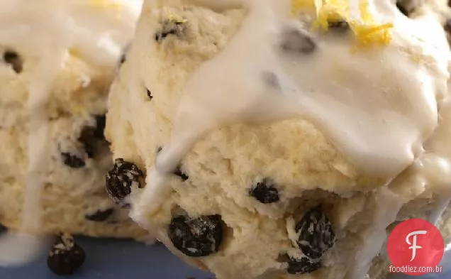 Creme De Limão-Groselha Scones