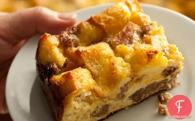 Caçarola De Café Da Manhã De Salsicha De Queijo