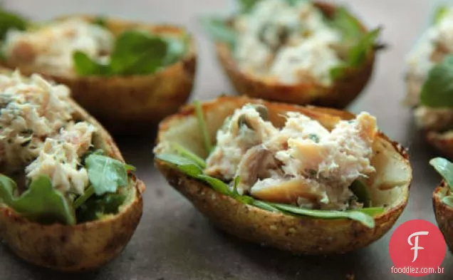 Peles De Batata De Truta Defumada