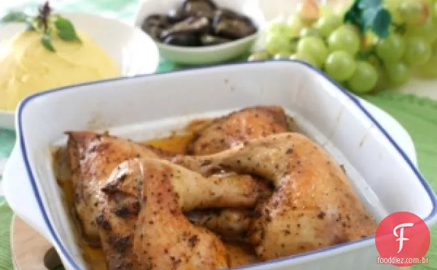 Frango Assado Com Maple E Mostarda