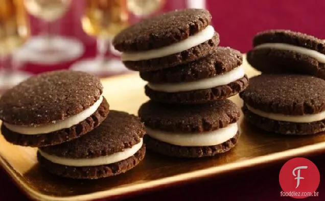 Chocolate Gingerbread Sandwich Cookies