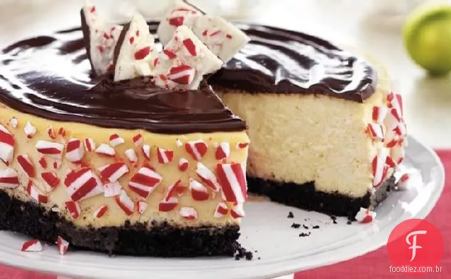 Cheesecake De Hortelã-Pimenta Com Chocolate Duplo