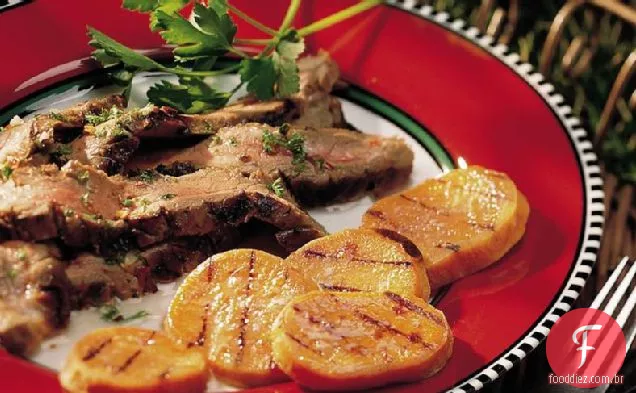 Bife de flanco com Molho Chimichurri