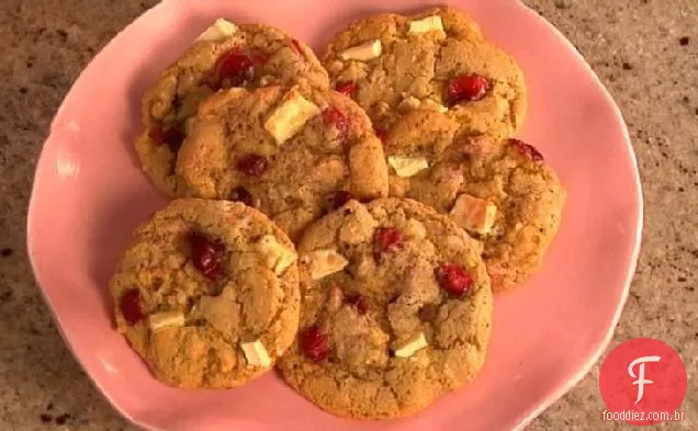Biscoitos de amora, laranja e Chocolate branco