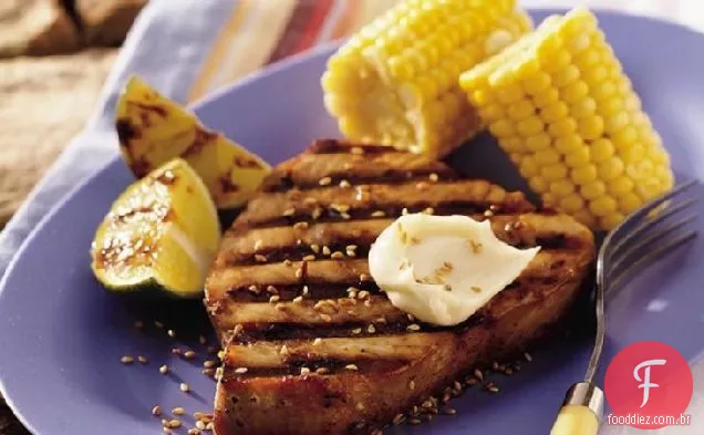 Atum Grelhado asiático com wasabi Aioli