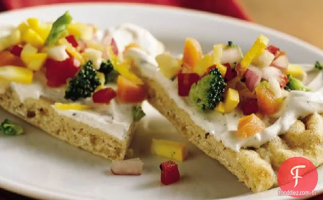 Pizzas De Aperitivo De Vegetais Frescos