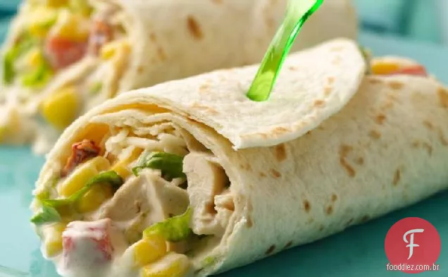 Frango Fajita Salada Wraps