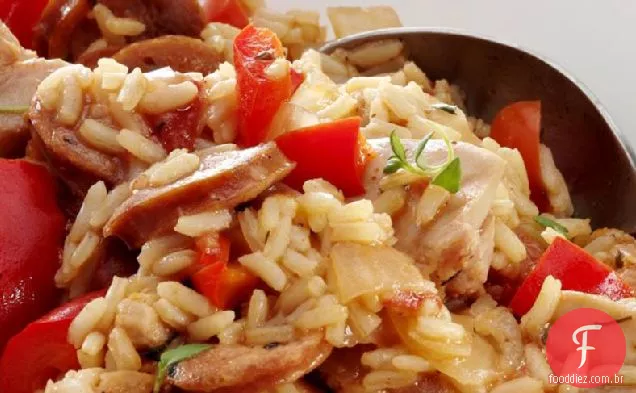 Frango e Salsicha Jambalaya