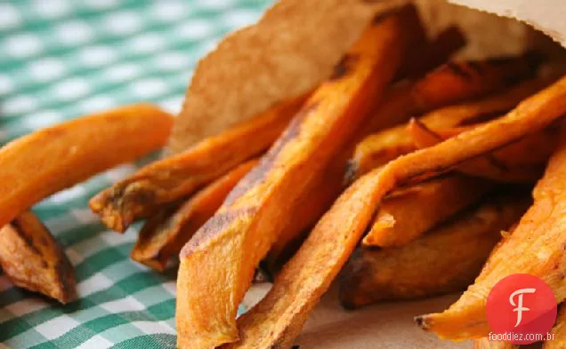 Taco Com Especiarias Batata Doce Batatas Fritas