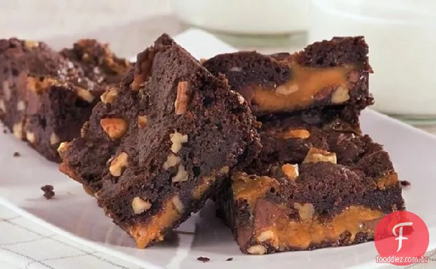 Chocolate Escuro Caramelo Brownies