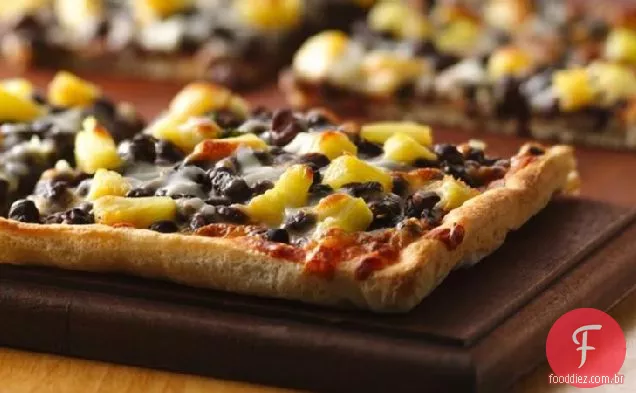 Caribbean Black Bean Pizza