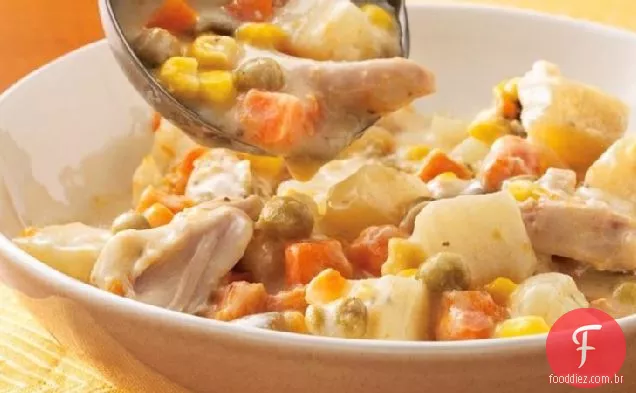 Ensopado Alfredo De Frango Com Fogão Lento
