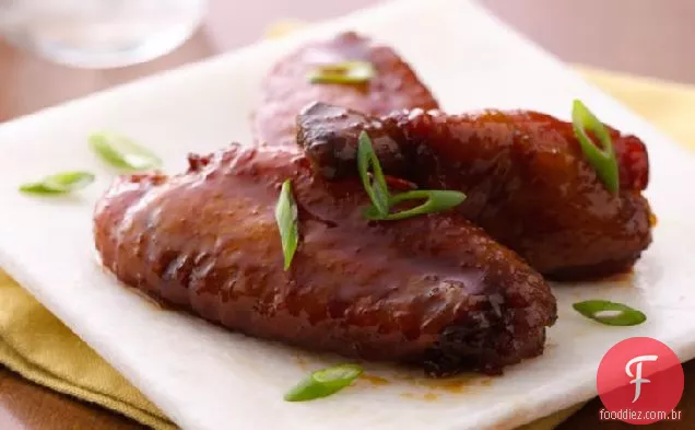 Asas De Frango Teriyaki De Fogão Lento