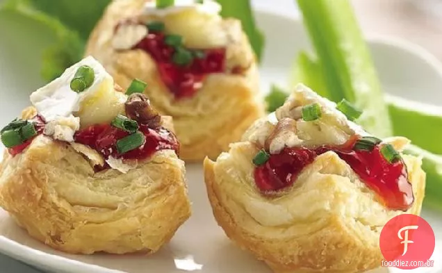 Brie e cereja pastelaria Copos