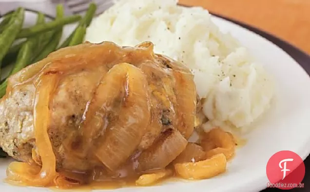 Pães de carne de Peru sábio com molho