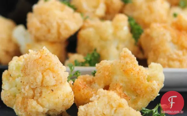 Couve-flor frita picante com molho branco do Rancho Cheddar