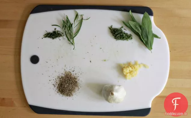 Peru com crosta de mostarda