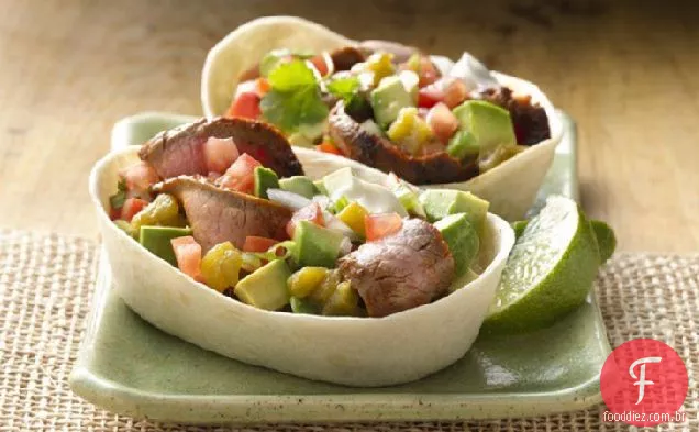 Zesty Steak & Avocado Stand ' N Stuff ® Soft Tacos