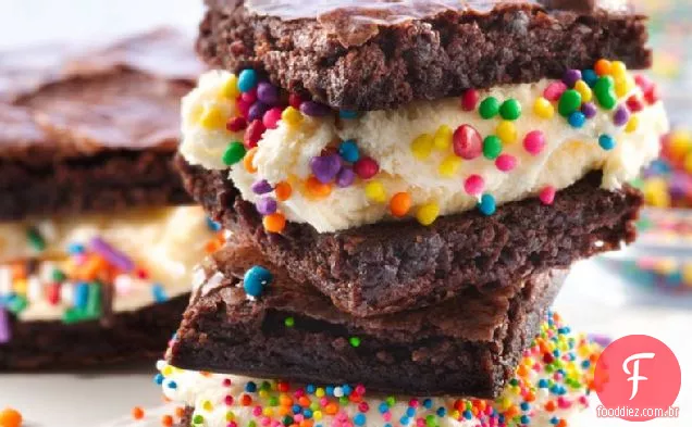 Brownie Sorvete Sanduíches
