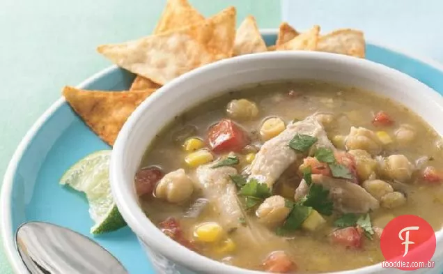 Slow-Cooker Frango Verde Tortilla Soup