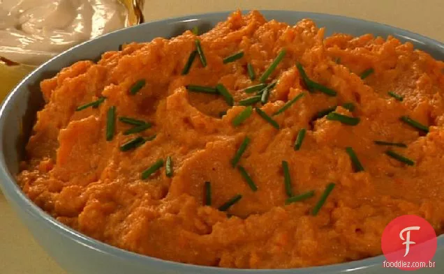Purê de batata doce com especiarias marroquinas