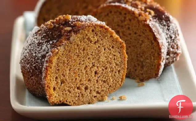 Canela sem glúten e Bolo De Batata-Doce torrado com casca de noz-pecã