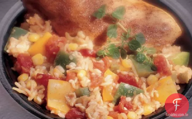 Cajun frango e arroz