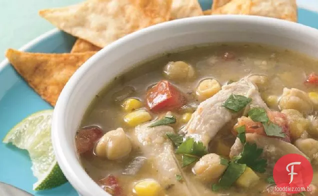 Slow-Cooker Frango Verde Tortilla Soup