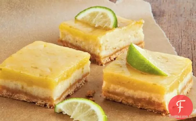 Chocolate Branco-Key Lime Cheesecake Squares