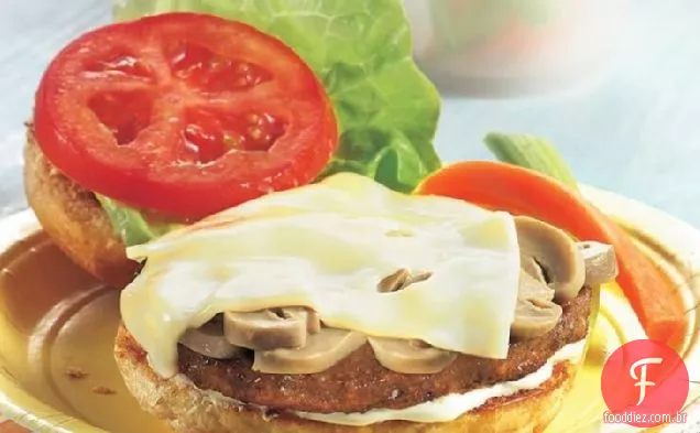 Cogumelos-Hambúrgueres Vegetarianos Suíços