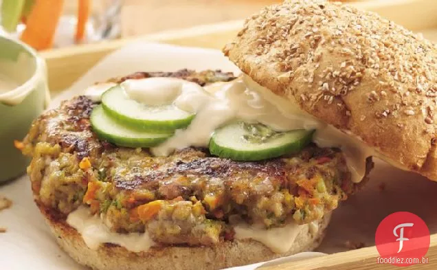 Teriyaki Veggie-Pork Burgers