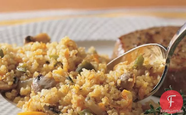 Cebola e cogumelo Quinoa