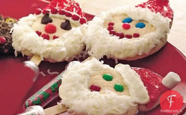 Santa-On-A-Stick Cookies