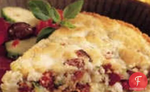 Pimentas assadas impossivelmente fáceis e Torta de queijo Feta
