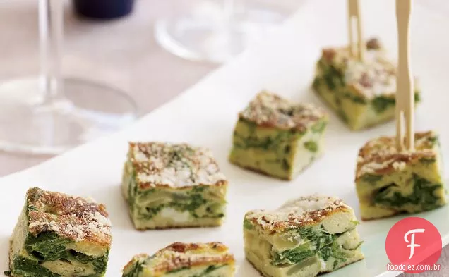 Mostarda Frittata de cebola verde e doce