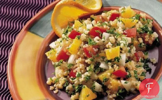Bulgur e salada de laranja