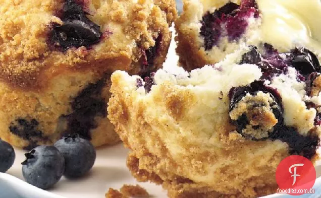 Muffins De Mirtilo Com Cobertura Streusel