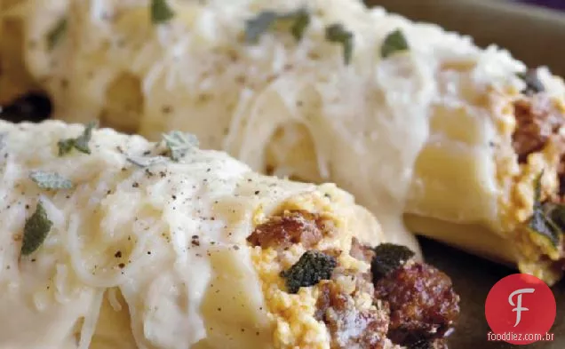 Abóbora e Salsicha Manicotti