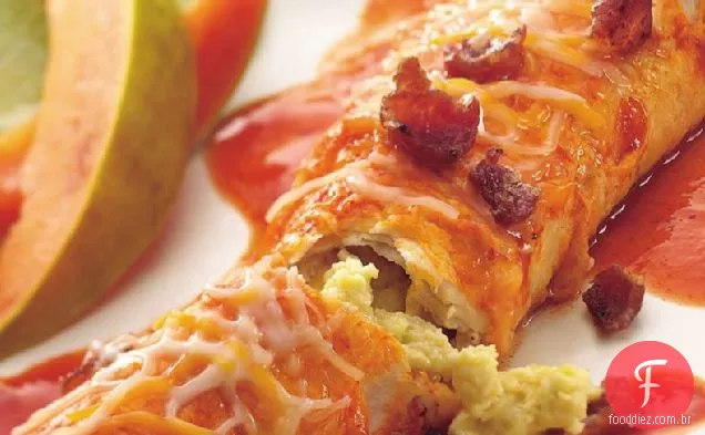 Enchiladas de Bacon e ovo