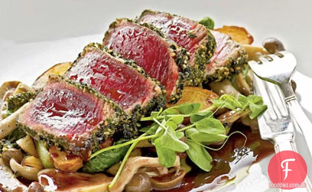 Nori Ahi com molho de soja-mostarda-Porto