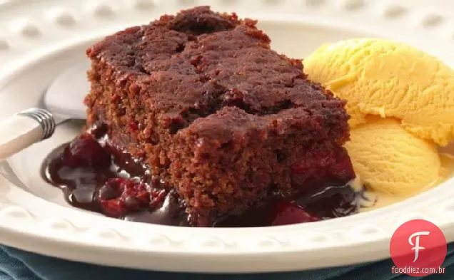 Bolo De Pudim De Cereja E Chocolate