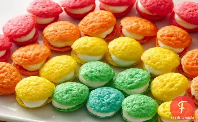 Mini Rainbow Whoopie Pies